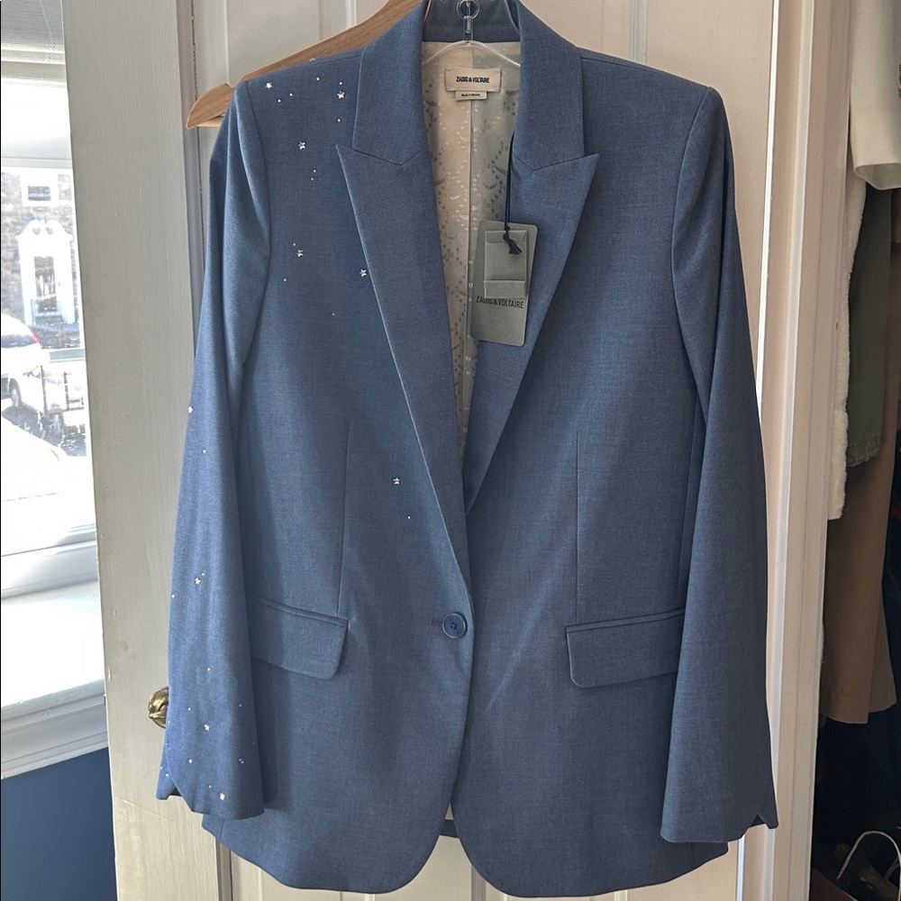 Zadig & Voltaire Valse Star Embellished Single-Breasted Blazer